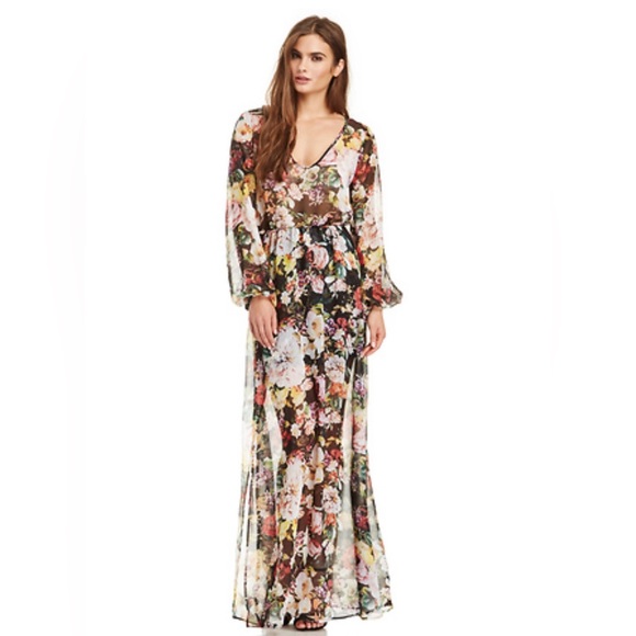 SHOW ME YOUR MUMU JOCELYN FLORAL Boho Bohemian MAXI DRESS; Size S - Picture 8 of 9
